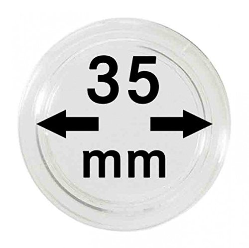 Lindner Münzkapseln für Münzen Ø 14-50 mm. 35 mm - 10 Stück von Lindner