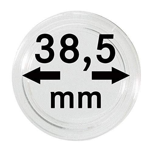 Lindner Münzkapseln für Münzen Ø 14 - 50 mm. Zur Wahl per 1, 5, 10, 100 Stück (38,5 mm - per 100) von Lindner