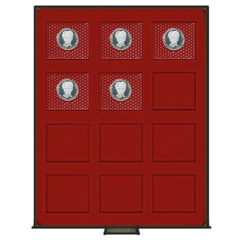 Münzbox RAUCHGLAS mit 12 rechteckigen Fächern für original eingeschweißte 5 DM-Gedenkmünzen PP Münzbox RAUCHGLAS mit 12 rechteckigen Fächern für original eingeschweißte 5 DM-Gedenkmünzen PP von LINDNER Das Original