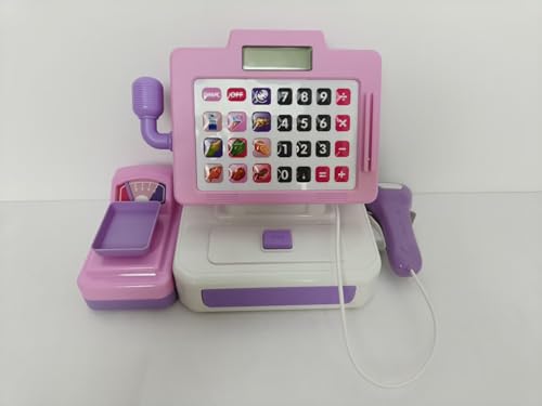 LINFUN KIDS Kinder Kasse Spielzeug mit Scanner und Geld, Registrierkasse mit Licht Sounds Supermarktkasse Spielset Kaufmannsladen Kaufladen Zubehör für Jungen Mädchen 3 4 Jahre von LINFUN KIDS