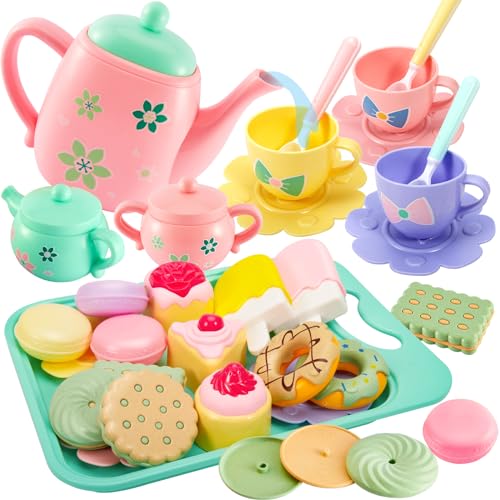 LINFUN KIDS Teeservice Set Kinderküche Zubehör, Matschküche Zubehör Teekanne Spielzeug mit Küchenzubehör Kinder Lebensmittel Spielzeug, Teeparty Spielküche Rollenspiele Spielgeschirr ab 3 Jahren LINFUN KIDS Teeservice Set Kinderküche Zubehör, Matschküche Zubehör Teekanne Spielzeug mit Küchenzubehör Kinder Lebensmittel Spielzeug, Teeparty Spielküche Rollenspiele Spielgeschirr ab 3 Jahren von LINFUN KIDS