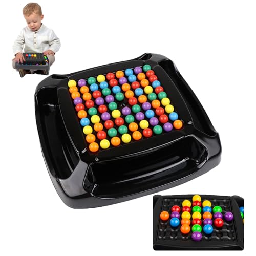 LINGJIA Intellektuelles Schachbrett, Intelligenzbrett Doppelduell, Kinderintelligenz Regenbogenballbrett, Regenbogenball Eliminierungsspiel, Tischspiel, Familienpartyspiel, Strategiespiel（80） von LINGJIA