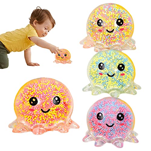 LINGJIONG 2 Stück Quetschkugeln, sensorischer Ball zur Stresslinderung, Tintenfisch-Entlüftungskugel, Blasenkrake, Spielzeug zum Stressabbau für Kinder und Erwachsene von LINGJIONG