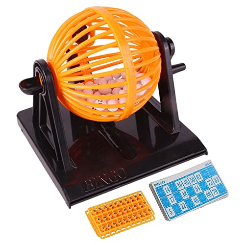 LINGJIONG Bingo - Lotterie-Spiel für Familien und Gruppen, enthält Bingo-Käfig, Masterboard und gemischte Karten, für Kinder ab 7 Jahren LINGJIONG Bingo - Lotterie-Spiel für Familien und Gruppen, enthält Bingo-Käfig, Masterboard und gemischte Karten, für Kinder ab 7 Jahren von LINGJIONG