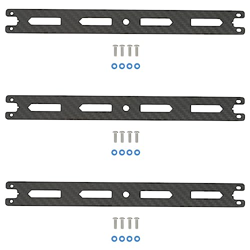 LINGLOUZAN 3X Kohle Faser Zweite Boden Platte für TT02 TT02B TT-02 TT-02B 1/10 RC Auto Upgrade Teile Zubehör von LINGLOUZAN