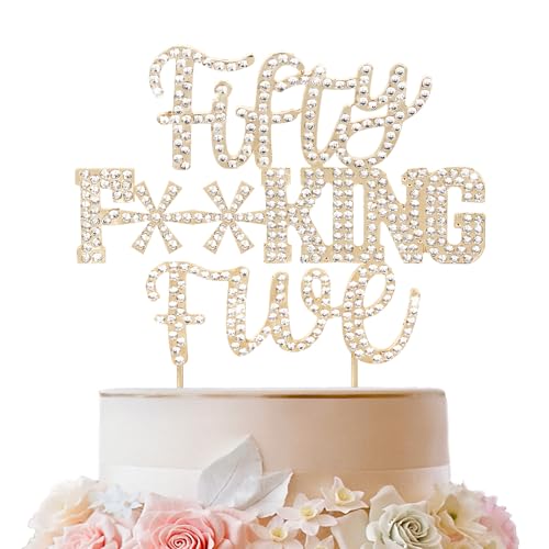 LINGTEER Fifty Five lustige goldene Strass-Kuchendekoration – Cheers to 55. Birthday 55 Years Old Anniversary Party Cake Centerpieces Topper Dekorationen Geschenk Schild LINGTEER Fifty Five lustige goldene Strass-Kuchendekoration – Cheers to 55. Birthday 55 Years Old Anniversary Party Cake Centerpieces Topper Dekorationen Geschenk Schild von LINGTEER