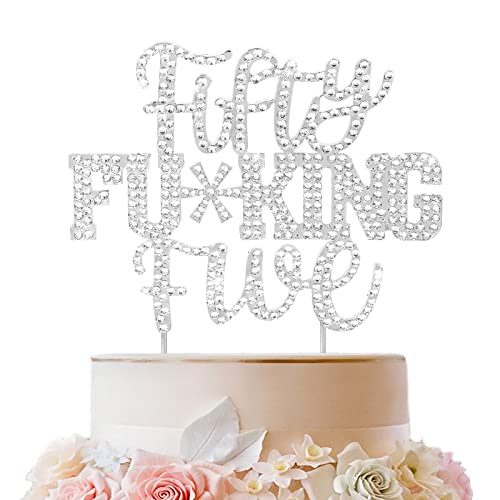 LINGTEER Fifty Five lustiger silberner Strass-Kuchenaufsatz – Cheers to 55. Birthday 55 Years Old Anniversary Party Cake Centerpieces Topper Dekorationen Geschenk Schild LINGTEER Fifty Five lustiger silberner Strass-Kuchenaufsatz – Cheers to 55. Birthday 55 Years Old Anniversary Party Cake Centerpieces Topper Dekorationen Geschenk Schild von LINGTEER