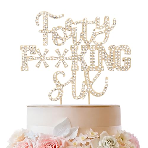 LINGTEER Forty Six lustiger goldener Strass-Kuchenaufsatz – Cheers to 46th Birthday 46 Years Old Anniversary Party Cake Centerpieces Topper Dekorationen Geschenk Schild LINGTEER Forty Six lustiger goldener Strass-Kuchenaufsatz – Cheers to 46th Birthday 46 Years Old Anniversary Party Cake Centerpieces Topper Dekorationen Geschenk Schild von LINGTEER