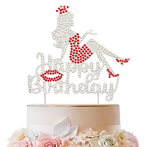 LINGTEER Happy Birthday Crown Lady Strass-Kuchenaufsatz – Cheers to Makeup Spa Geburtstag Party Tortenaufsatz Dekorationen Geschenk Schild – Rot. LINGTEER Happy Birthday Crown Lady Strass-Kuchenaufsatz – Cheers to Makeup Spa Geburtstag Party Tortenaufsatz Dekorationen Geschenk Schild – Rot. von LINGTEER