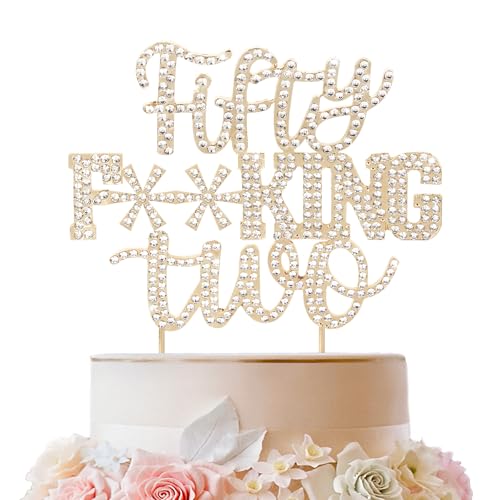 LINGTEER Tortenaufsatz zum 52. Geburtstag, goldfarbene Strasssteine, Dekoration für Kuchen oder als Geschenk LINGTEER Tortenaufsatz zum 52. Geburtstag, goldfarbene Strasssteine, Dekoration für Kuchen oder als Geschenk von LINGTEER