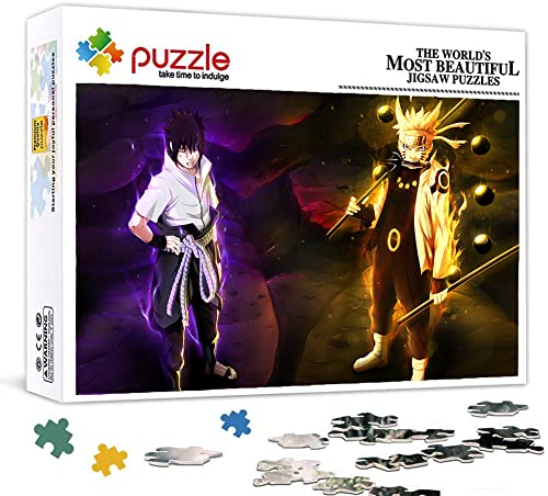 Anime Naruto Shippuden Puzzle, Puzzles 500 Teile für Erwachsene, Klassische Puzzle Jungen Mädchen Puzzle Herausfordernde Und Schwierige Rätsel für Erwachsene Und Jugendliche 52X38cm von LINLINLI