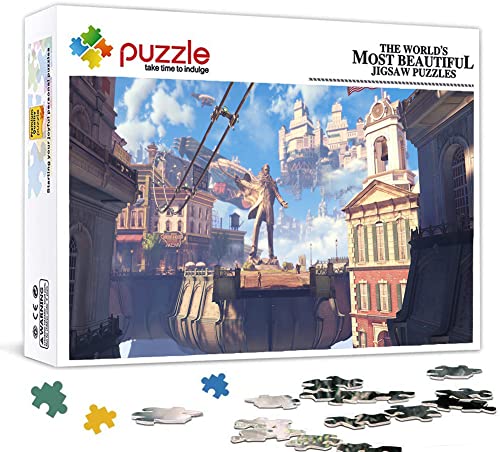 Bioshock Infinite Puzzle, Puzzles 1000 Teile für Erwachsene, Klassische Puzzle Jungen Mädchen Puzzle für Kinder Teenager Lernspiel Spielzeug Geschenk für Die Heimreise 70X50cm von LINLINLI