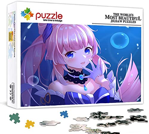 Genshin Impact Puzzle, Puzzles 1000 Teile für Erwachsene, Klassische Puzzle Jungen Mädchen Puzzle für Kinder Teenager Lernspiel Spielzeug Geschenk für Die Heimreise 70X50cm von LINLINLI