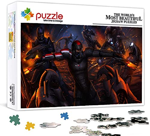 Mass Effect Puzzle, Puzzle 500 Teile für Erwachsene, Klassische Puzzle Teenager Jungen Mädchen Puzzle Puzzles Spiele Pädagogisches Geschenk Home Decor 52X38cm von LINLINLI