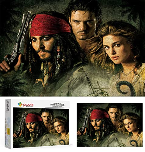 Pirates of The Caribbean Puzzle, Puzzles 1000 Teile für Erwachsene, Klassische Puzzle Kinder Puzzle Herausfordernde Und Schwierige Rätsel für Erwachsene Und Jugendliche 70X50cm von LINLINLI