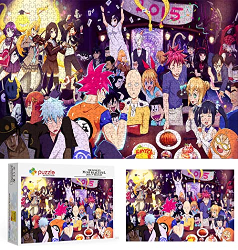 Puzzle 1000 Teile für Erwachsene, Puzzle Anime-Crossover, Klein Mini Puzzle Teenager Jungen Mädchen Puzzle for Teen Lernspiel Holiday Challenging Puzzle 38X26cm von LINLINLI