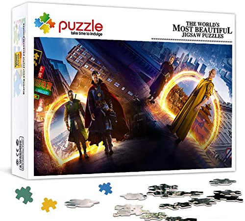 Puzzle 1000 Teile für Erwachsene, Puzzle Doctor Strange, Klein Mini Puzzle Teenager Jungen Mädchen Puzzle Schwieriges, Herausforderndes Puzzle für Partyspiele, Kinder, Familie, Freunde 38X26cm von LINLINLI