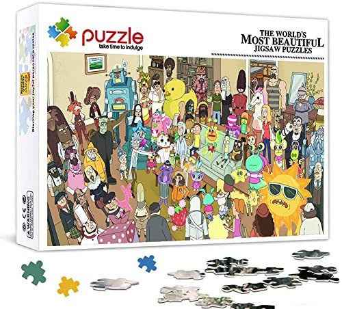 Puzzles 1000 Teile Für Erwachsene Puzzles Aus Holz Fernsehsendung Rick Und Morty Puzzle 1000 Teile Family Jigsaws Spiel Puzzle-Spielzeug von LINLINLI