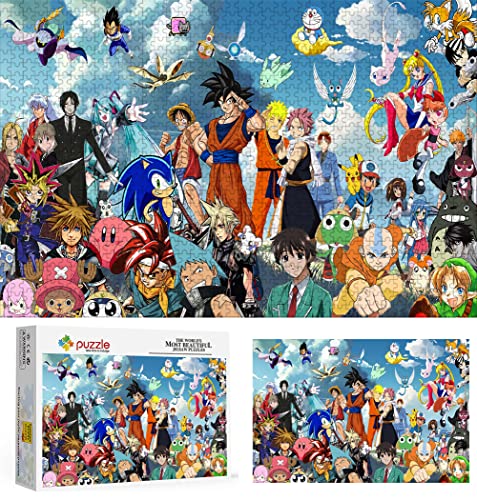 Puzzles 2000 Teile für Erwachsene, Puzzle Anime-Crossover, Klassische Puzzle Teenager Puzzle Schwierig Lustige Kreative DIY-Spielzeuggeschenke für Mädchen Und Jungen, Familienspiele 100X70cm von LINLINLI