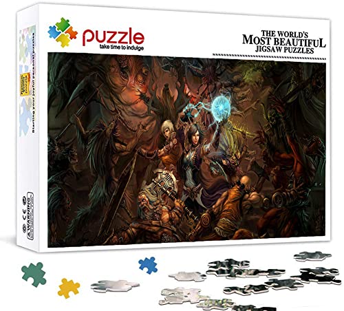 Puzzles 2000 Teile für Erwachsene, Puzzle Diablo, Klassische Puzzle Teenager Puzzle Schwierig Lustige Kreative DIY-Spielzeuggeschenke für Mädchen Und Jungen, Familienspiele 100X70cm von LINLINLI