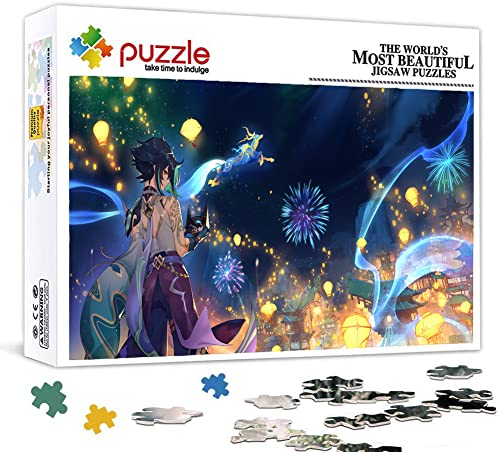 Puzzles für Erwachsene 2000 Teile, Puzzle Genshin Impact, Klassische Puzzle Teenager Jungen Mädchen Puzzle für DIY Intellektuelles Lernspiel, Geschenk-Wohnkultur 100X70cm von LINLINLI