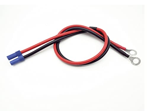 LINSYRC 1 Stück EC5 Buchse auf 8mm O-Ring Anschluss Adapter Verlängerungskabel 50cm 10AWG Draht für RC-Auto ESC-Starthilfe-Notstromkabel Kfz-Notfallbatterie von LINSYRC