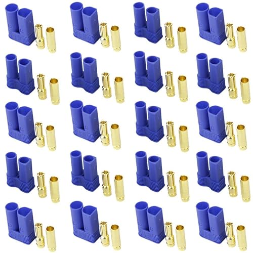 LINSYRC 10 Sets EC5 Männlich Buchse Steckverbinder Adapter 5mm Bananenstecker für RC Lipo Batterie (EC5) von LINSYRC