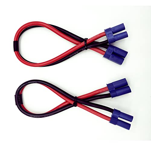 LINSYRC 2 Stück EC5 Männlich Stecker auf EC5 Buchse Adapter RC Verlängerungs Kabel 30CM 10AWG für RC Flugzeug Batterieladegerät von LINSYRC