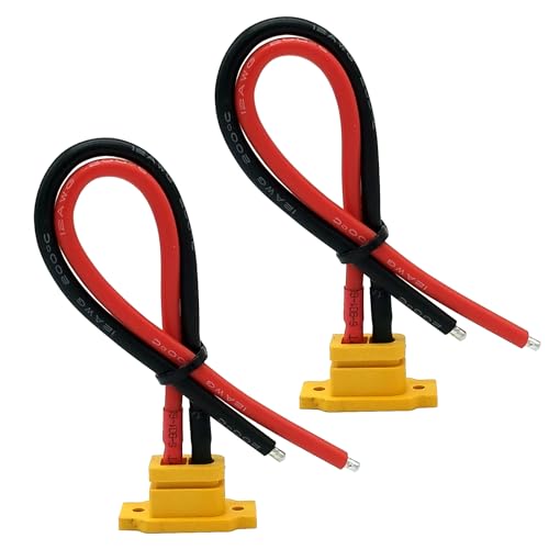 2 Stücke XT60E-F Buchsenstecker XT60 Buchse Adapter mit 20CM 12AWG Kabel für RC Lipo Akku FPV Racing Quadcopter Drohne von LINSYRC