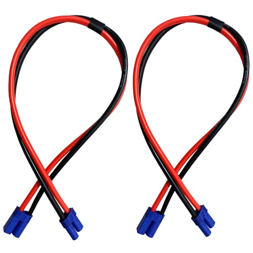 LINSYRC 2 Stücke EC5 Männlich Stecker auf EC5 Buchse Adapter RC Verlängerungs Kabel 50CM 10AWG für RC Flugzeug Batterieladegerät von LINSYRC