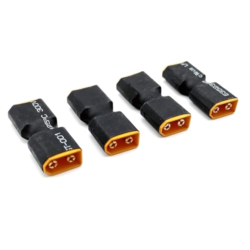 LINSYRC 4 Stücke XT60 Männlich auf Männlich Stecker kein Draht Adapter Konverter für RC FPV-Auto Flugzeug Drohne LiPo-Batterie (Männlich auf Männlich) von LINSYRC