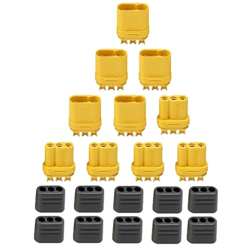 LINSYRC 5 Paar Amass MR60 Männlich Stecker und Buchse Adapter 3.5mm Bullet Stecker für Motor ESC Anschluss von LINSYRC
