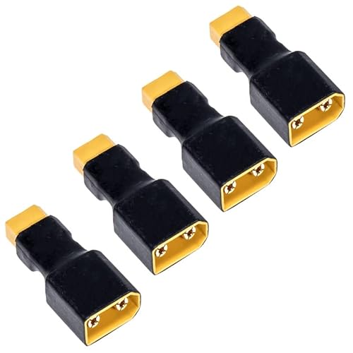 LINSYRC 4 Stück XT60 Buchse auf XT90 Männlich Stecker Adapter für RC Lipo Akku ESC von LINSYRC