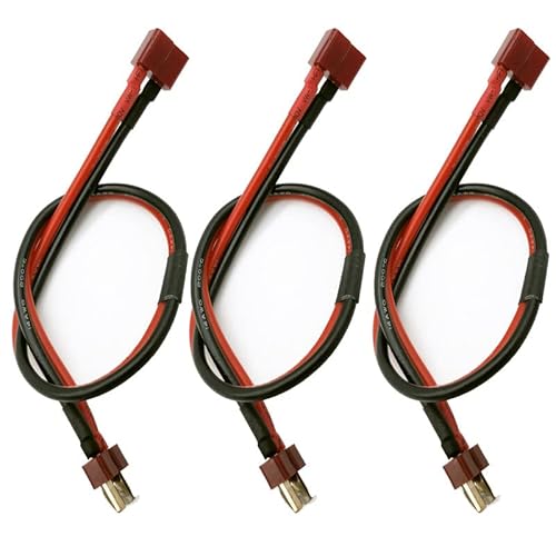 LinsyRC 3 Stücke Deans T Stecker Männlich auf Buchse Steckverbinder Adapter Verlängerungskabel 30CM 14AWG Draht für RC Batterie Spielzeug DIY Ersatzteil von LINSYRC