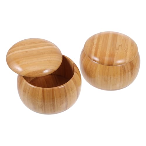 LIOOBO 1 Paar Bambus Schach Figuren Aufbewahrungsbox mit Deckel Runde Go Schachkästchen aus Hochwertigem Nussbaum Kompakt Praktisch für Schachspiele für Sichere Lagerung von LIOOBO 1 Paar Bambus Schach Figuren Aufbewahrungsbox mit Deckel Runde Go Schachkästchen aus Hochwertigem Nussbaum Kompakt Praktisch für Schachspiele für Sichere Lagerung von von LIOOBO