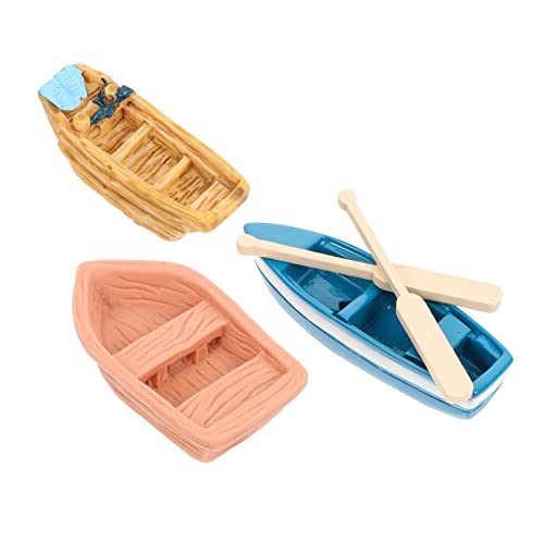 LIOOBO 1 Satz Harzspielzeugboot Miniatur Bootsdekor Mini-nautische Verzierung Dekorative Bootsmodelle Kreative Bootsmodelle Aquarien Dekoration Miniboot Kleine Harzboote Kleine Boote Holz von LIOOBO