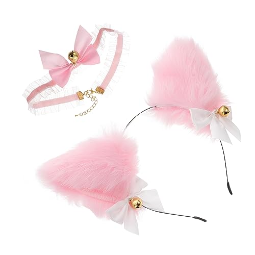 LIOOBO Haarreif mit Pelzohren Satz Cosplay Zubehör für Frauen Plüsch Katzenohren Stirnband Party Kostüm Accessoire für Mädchen Kawaii Ohrenschmuck LIOOBO Haarreif mit Pelzohren Satz Cosplay Zubehör für Frauen Plüsch Katzenohren Stirnband Party Kostüm Accessoire für Mädchen Kawaii Ohrenschmuck von LIOOBO