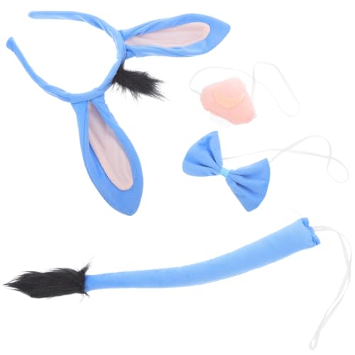 LIOOBO 1 Satz Kostüm Set für Erwachsene Teiliges Tierkostüm mit Ohren Haarreif Nase und Fliege für Karneval Halloween und Themenpartys LIOOBO 1 Satz Kostüm Set für Erwachsene Teiliges Tierkostüm mit Ohren Haarreif Nase und Fliege für Karneval Halloween und Themenpartys von LIOOBO