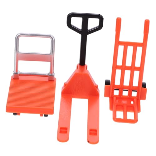 LIOOBO 1 Satz Miniature Handtrolley Miniatur Gabelstapler Plattformwagen für Realistisches Baustellenspielzeug Orange für Kreative LIOOBO 1 Satz Miniature Handtrolley Miniatur Gabelstapler Plattformwagen für Realistisches Baustellenspielzeug Orange für Kreative von LIOOBO