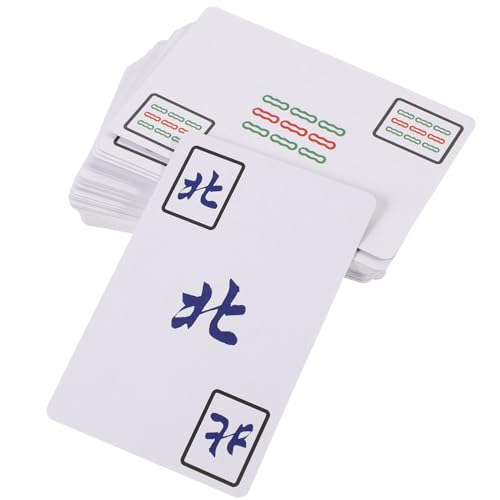 LIOOBO 1 Satz Reise Mahjong Karten Tragbare Lustige Mahjong Spielkarten für Familie und Freunde für Partys Camping und Unterwegs Einfache Handhabung Fördert Logisches von LIOOBO