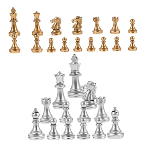 LIOOBO 1 Satz Schachfiguren aus Kunststoff Ersatzfiguren für Schachspiel für Brettspiele und Kreative Projekte Leicht und Tragbar für Unterricht und Freizeit LIOOBO 1 Satz Schachfiguren aus Kunststoff Ersatzfiguren für Schachspiel für Brettspiele und Kreative Projekte Leicht und Tragbar für Unterricht und Freizeit von LIOOBO