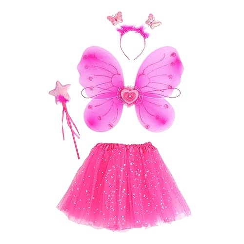 LIOOBO 1 Satz Schmetterlingsflügel Kostüm Set für Teiliges Outfit mit Tüllrock Haarreif und Zauberstab für Karneval Geburtstagsfeiern und Tanzaufführungen LIOOBO 1 Satz Schmetterlingsflügel Kostüm Set für Teiliges Outfit mit Tüllrock Haarreif und Zauberstab für Karneval Geburtstagsfeiern und Tanzaufführungen von LIOOBO