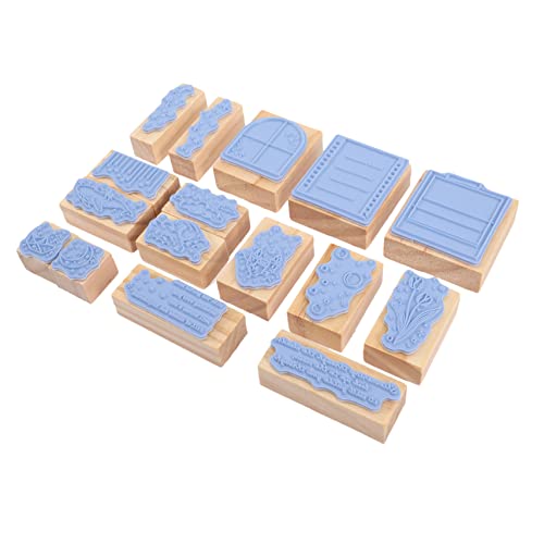 LIOOBO 1 Schachtel Vintage Holzstempel Set Romantische Blumenstempel für Scrapbooking DIY Karten und Journale mit Kreativen Stempeln im Himmel Fenster Stil LIOOBO 1 Schachtel Vintage Holzstempel Set Romantische Blumenstempel für Scrapbooking DIY Karten und Journale mit Kreativen Stempeln im Himmel Fenster Stil von LIOOBO