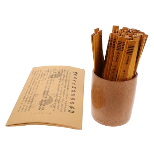 LIOOBO 1 Set Chinesische Wahrsagestäbe, Chinesische Wahrsagestäbe, I Ging-wahrsagewerkzeuge Mit Buch Und Bild Für Wahrsagespiele LIOOBO 1 Set Chinesische Wahrsagestäbe, Chinesische Wahrsagestäbe, I Ging-wahrsagewerkzeuge Mit Buch Und Bild Für Wahrsagespiele von LIOOBO