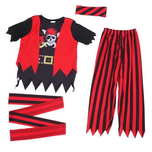LIOOBO 1 Set Halloween Kinder Piratenkostüm Piraten-freibeuterkapitän Outfit-set Für Kleinkinder Jungen Halloween Cosplay Kostüm Party Dress-up LIOOBO 1 Set Halloween Kinder Piratenkostüm Piraten-freibeuterkapitän Outfit-set Für Kleinkinder Jungen Halloween Cosplay Kostüm Party Dress-up von LIOOBO