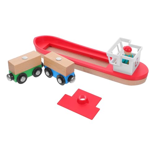 LIOOBO 1 Set Zubehör Für Die Holzeisenbahn: Boot-Set Aus Holzeisenbahnschienen – Fördert Die Vorstellungskraft Und Die Motorischen Fähigkeiten Von Kindern – Schiffszubehör Für Kinder Und von LIOOBO