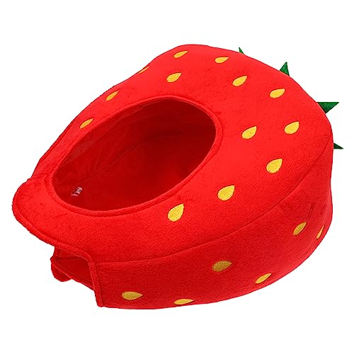 LIOOBO 1 Stück Erdbeer Hut für Partys Verstellbare Kopfbedeckung aus Plüsch Lustiges Kostüm Accessoire für Erwachsene Foto Requisiten für Cosplay und Feiern Gemütliche Erdbeerhaube LIOOBO 1 Stück Erdbeer Hut für Partys Verstellbare Kopfbedeckung aus Plüsch Lustiges Kostüm Accessoire für Erwachsene Foto Requisiten für Cosplay und Feiern Gemütliche Erdbeerhaube von LIOOBO