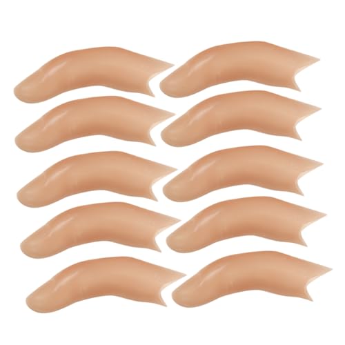 LIOOBO 10 Lange Falsche Finger Halloween Vinyl Finger Requisiten Für Partystreiche – Zaubertrick Requisiten Für Bühnenshows Streiche Cosplay von LIOOBO