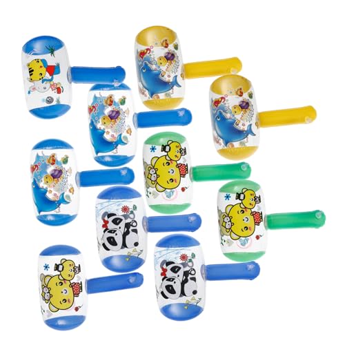 LIOOBO 10 Stück Teiliges Aufblasbare Hämmer für Glocken Leichte Geräuschvolle Hämmer für Partys und Outdoor Spaß Bunte Kreative Spielzeuge für Jungen und Mädchen Zufällige von LIOOBO