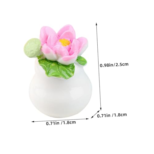 LIOOBO 10 Stück Teiliges Miniatur Bonsai aus Langlebigem Resin Realistische Mini Haus Dekoration Kompakte Mini Pflanzen für Puppenhaus und Gartenlandschaft Künstliche Pflanzen Topf von LIOOBO